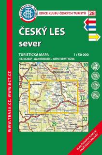 Laminovaná turistická mapa - Český les - sever, 7. vydání, 2021