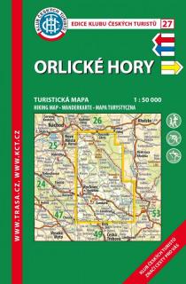 Laminovaná turistická mapa - Orlické hory, 8. vydání, 2017