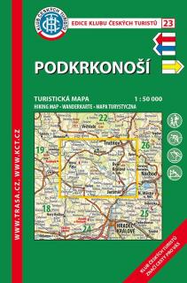 Laminovaná turistická mapa - Podkrkonoší 8. vydání, 2019