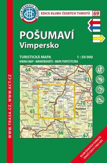Laminovaná turistická mapa - Pošumaví - Vimpersko, 7. vydání, 2018