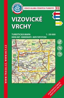 Laminovaná turistická mapa - Vizovické vrchy, 9. vydání, 2022