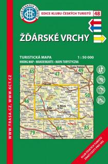 Laminovaná turistická mapa - Žďárské vrchy, 8. vydání, 2021