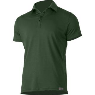 Pánské vlněné Merino POLO tričko ELIOT zelené 160g Velikost: 3XL