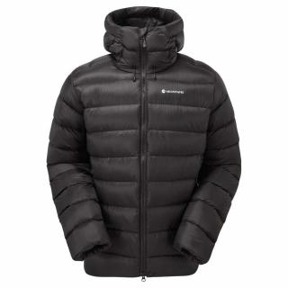 Péřová bunda MONTANE Anti-Freeze XT Packable Hooded Down Jacket - Black Velikost: M