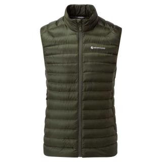 Péřová vesta MONTANE Anti-Freeze Packable Down Gilet - Oak Green Velikost: L