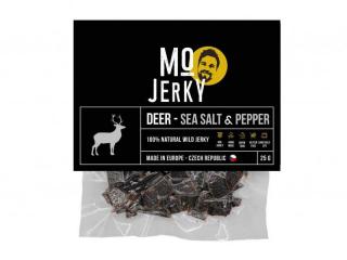 Sušené maso MO JERKY Jelení jerky - Mořská sůl & pepř 25 g