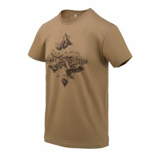 Tričko Helikon T-Shirt (Mountain Stream) - U.S. Brown Velikost: XXL
