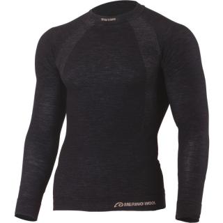 Vlněné bezešvé Merino triko WAPOL 120g - černé Velikost: L/XL