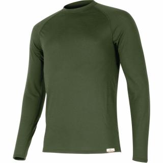 Vlněné merino triko ATAR 160g - tmavě zelené Velikost: L