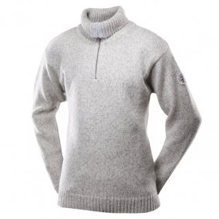 Vlněný svetr DEVOLD Nansen Wool Zip Neck- Grey Melange Velikost: M