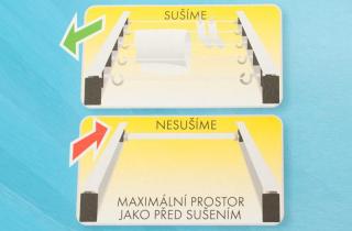 BENCO ALU balkonový sušák prádla - posuvný délka 50 cm, 5 háčků
