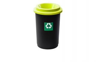 Odpadkový koš plastový ECO BIN 50 L - zelené víko