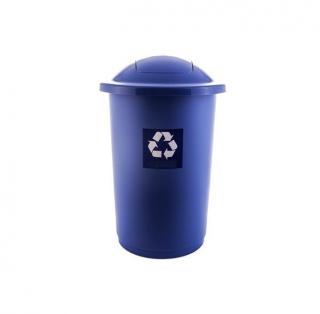 Odpadkový koš plastový TOP BIN 50 L - barva modrá