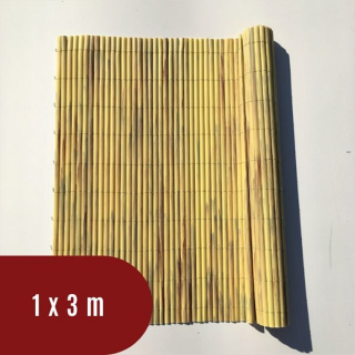 Umělý bambusový plot - výška 100 cm, balení 3 m - tmavě žíhaný