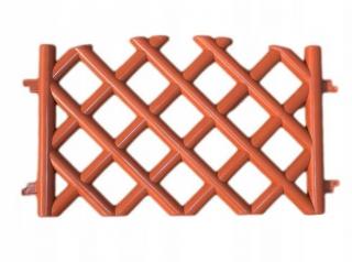 Zahradní plůtek, plastová mříž barva: terakota