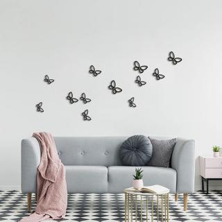 Černí motýlci 3D samolepicí dekorace na zeď