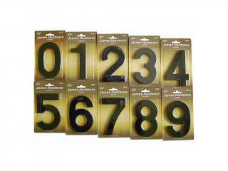 Čísla domovní, fasádní, ČERNÁ MATNÁ, 152mm číslice: číslice 0