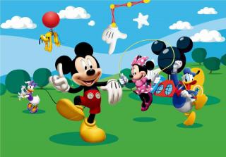 Čtyřdílná obrazová fototapeta Mickey mouse FTD 0253, rozměr 360 x 254cm, skl