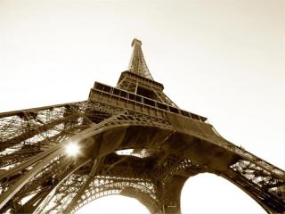 Čtyřdílná vliesová obrazová tapeta Eiffelova věž FTN S 2476, rozměr 360 x 270cm