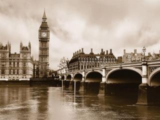 Čtyřdílná vliesová obrazová tapeta Londýn - Big Ben FTN S 2466, rozměr 360 x 270cm