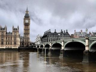 Čtyřdílná vliesová obrazová tapeta Londýn - Big Ben FTN xxl 0423, rozměr 360 x 270cm