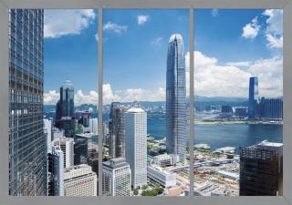 Čtyřdílná vliesová obrazová tapeta Pohled na Hong Kong FTN S 2470, rozměr 360 x 270cm