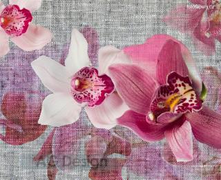 Čtyřdílná vliesová obrazová tapeta Růžová orchidej FTN xxl 1148, rozměr 360 x 270cm