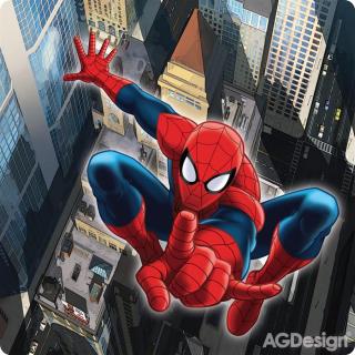 DecoPlex - dekorativní obrázek Spiderman ve skoku, PDD3001, rozměr 19x19cm, skladem poslední 1 ks!!!
