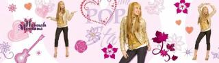 Dětská samolepící bordura - Hannah Montana- šíře 15,9 cm x 5 m, poslední 1ks !!!