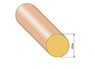 Dřevěná lišta tyč, průměr 20 mm Varianta: borovice 2 metry