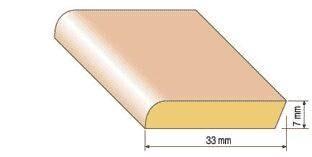 Dřevěná parketová lišta, 33x7 mm, buk Varianta: Buk 2 metry