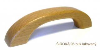 dřevěná úchytka ŠIROKÁ 96 Varianta: ŠIROKÁ 96 buk lakovaný