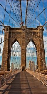 Dvoudílná vliesová fototapeta Brooklynský most, rozměr 150x250cm, MS-2-0005
