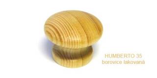 knopek dřevěný HUMBERTO 35,44 Varianta: HUMBERTO 35 borovice lakovaná