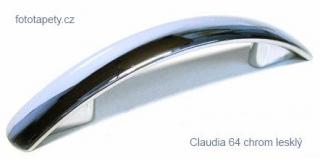 kovová úchytka CLAUDIA 64,96 Varianta: CLAUDIA 64 chrom lesklý