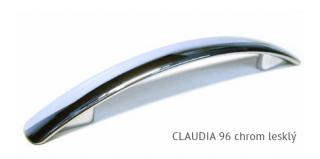 kovová úchytka CLAUDIA 64,96 Varianta: CLAUDIA 96 chrom lesklý