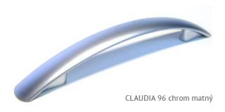 kovová úchytka CLAUDIA 64,96 Varianta: CLAUDIA 96 chrom matný
