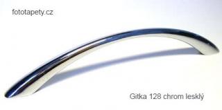 kovová úchytka GITKA 96,128 Varianta: GITKA 128 chrom lesklý