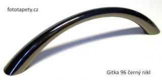 kovová úchytka GITKA 96,128 Varianta: GITKA 96 nikl černý