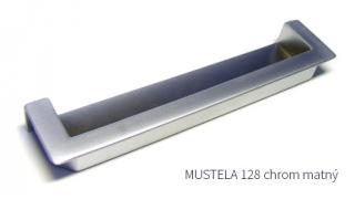 kovová úchytka MUSTELA 96,128 Varianta: MUSTELA 128 chrom matný