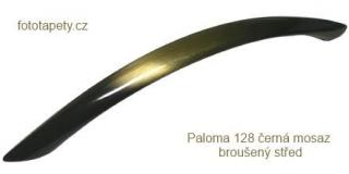 kovová úchytka PALOMA 16,96,128,192 Varianta: PALOMA 128 černá mosaz broušený střed, doprodej