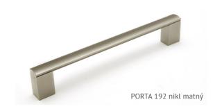 kovová úchytka PORTA A - nikl matný, 96,128,160,192,224,256,320,432,532 Varianta: PORTA A 192 nikl matný