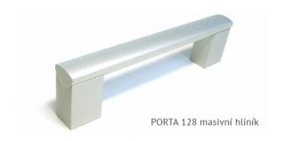 kovová úchytka PORTA - eloxovaný hliník, 96,128,160,192,224,320,432,532,736,832,960 Varianta: PORTA 128 masivní hliník