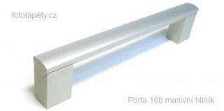 kovová úchytka PORTA - eloxovaný hliník, 96,128,160,192,224,320,432,532,736,832,960 Varianta: PORTA 160 masivní hliník