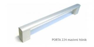 kovová úchytka PORTA - eloxovaný hliník, 96,128,160,192,224,320,432,532,736,832,960 Varianta: PORTA 224 masivní hliník