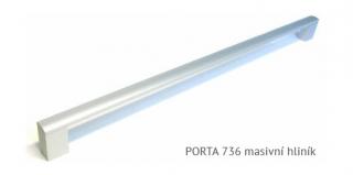 kovová úchytka PORTA - eloxovaný hliník, 96,128,160,192,224,320,432,532,736,832,960 Varianta: PORTA 736 masivní hliník