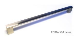 kovová úchytka PORTA - povrch imitace nerezi, 96,128,160,192,224,320,432,560,736mm Varianta: PORTA  560 nerez