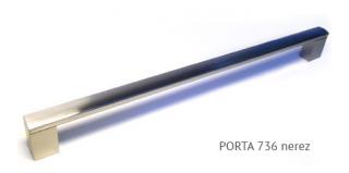 kovová úchytka PORTA - povrch imitace nerezi, 96,128,160,192,224,320,432,560,736mm Varianta: PORTA  736 nerez