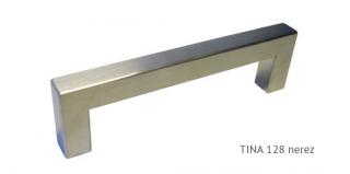 kovová úchytka TINA 96,128,160,224,320,448,544,672 Varianta: TINA 128 masivní nerez