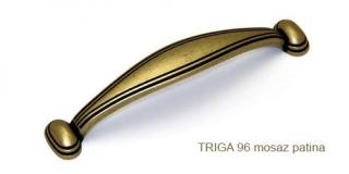 kovová úchytka TRIGA 96 Varianta: TRIGA 96 mosaz patina